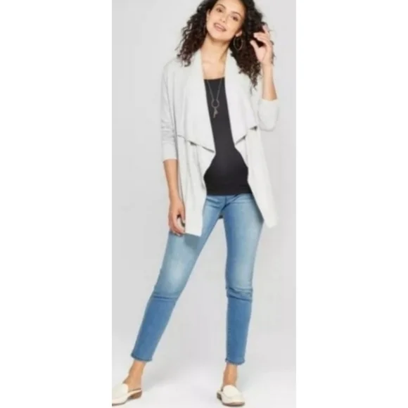 Isabel Maternity Crossover Panel Jeggings Medium Wash Size 12 - Picture 1 of 14